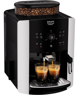 KRUPS EA8118 Arabica Quattro Force Kaffeevollautomat Schwarz/Silber