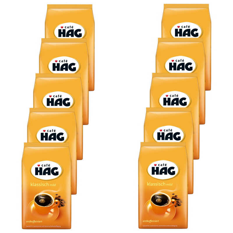 JACOBS CAFÉ HAG Klassisch Mild 10x1 kg Filterkaffee (Filtermaschinen, French Press) JACOBS CAFÉ HAG Klassisch Mild 10x1 kg Filterkaffee (Filtermaschinen, French Press)