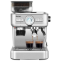 COSTWAY Siebträgermaschine Espressomaschine silber