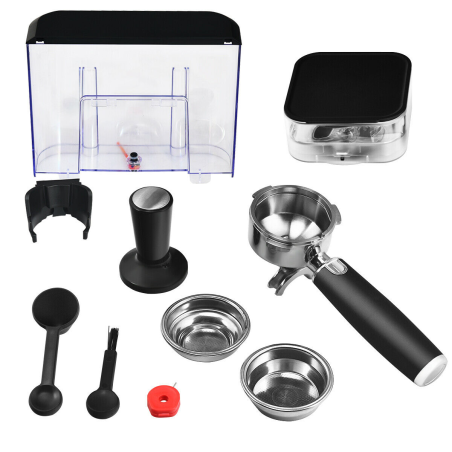 COSTWAY Siebträgermaschine Espressomaschine silber