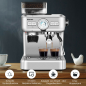 COSTWAY Siebträgermaschine Espressomaschine silber