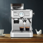 COSTWAY Siebträgermaschine Espressomaschine silber