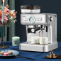 COSTWAY Siebträgermaschine Espressomaschine silber