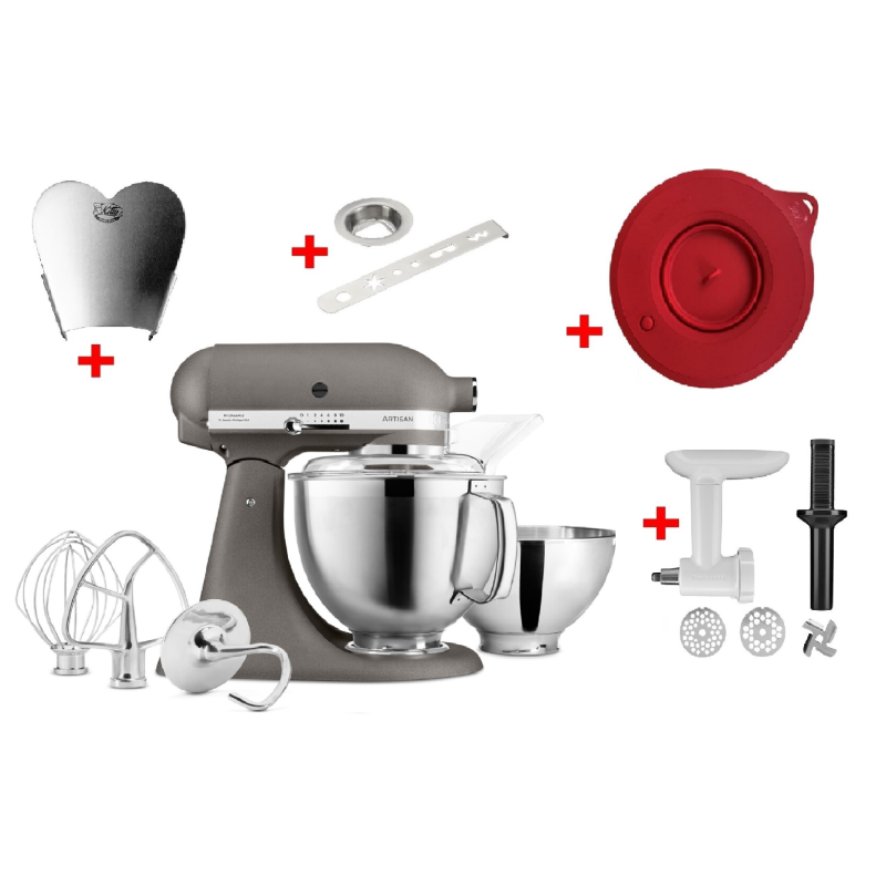 KITCHENAID 5KSM185PSEAC inkl. Edelstahlrührelmenten und 4 Zubehöre Küchenmaschine IMPERIAL GREY (300 Watt) KITCHENAID 5KSM185PSEAC inkl. Edelstahlrührelmenten und 4 Zubehöre Küchenmaschine IMPERIAL GREY (300 Watt)