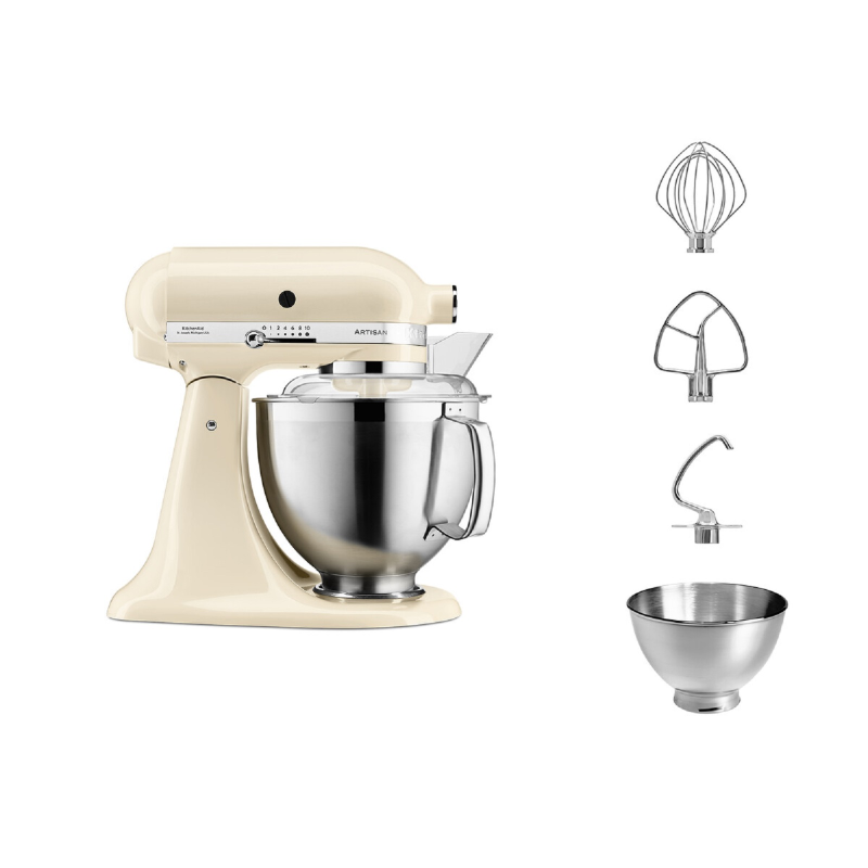 KITCHENAID Artisan 4,8 Liter - 5KSM185PSEAC Küchenmaschine Creme (300 Watt)