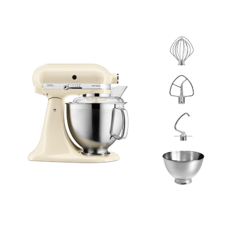 KITCHENAID Artisan 4,8 Liter - 5KSM185PSEAC Küchenmaschine Creme (300 Watt)