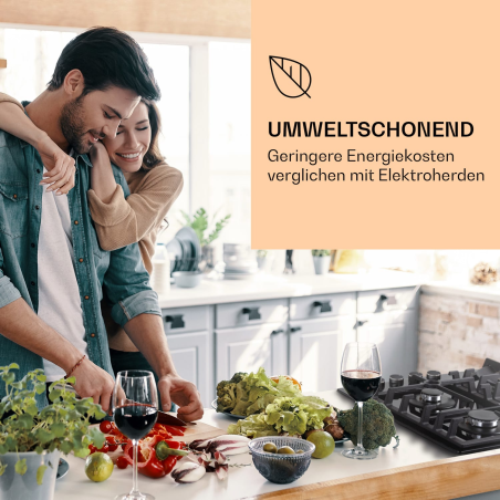 KLARSTEIN Ignito Max 4 Gaskochfeld (Kochfelder: 4)
