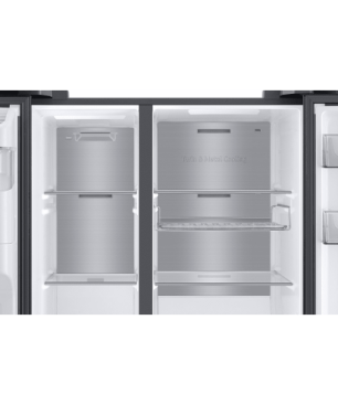 SAMSUNG RS6GA8842B1/EG Side-by-Side (D, 1780 mm hoch, Premium Black Steel/Schwarz)