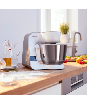 BOSCH MUM5XW20 Küchenmaschine Weiß (Rührschüsselkapazität: 3,9 Liter, 1000 Watt)