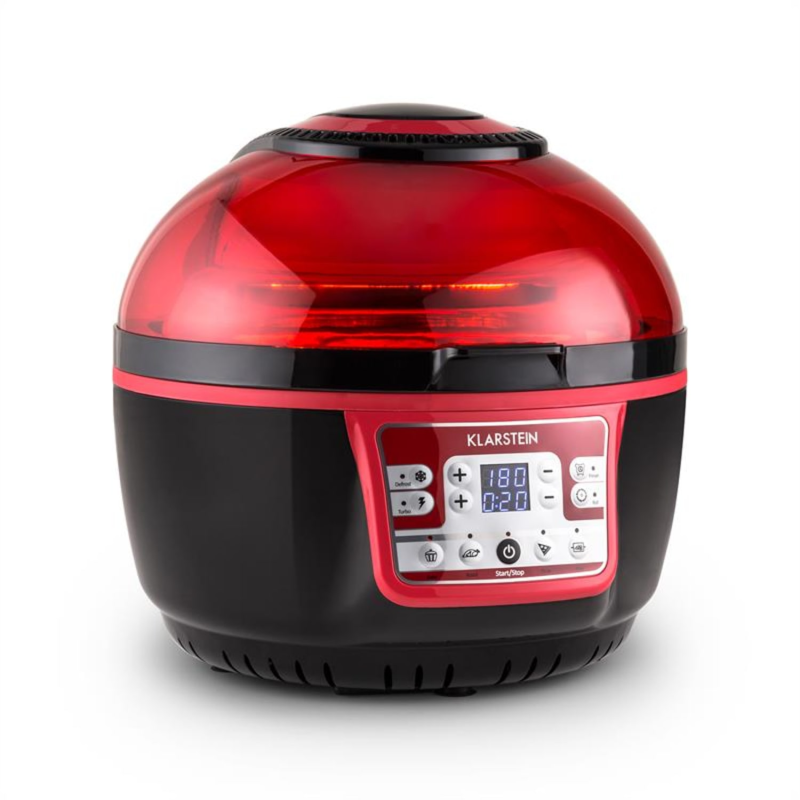 KLARSTEIN VitAir Turbo Heißluftfritteuse 1400 Watt Rot