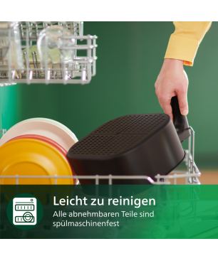 PHILIPS HD9285/90 Connected Airfryer XXL Series 5000 7.2L Heißluftfritteuse 2000 Watt Schwarz/Dunkles Silber