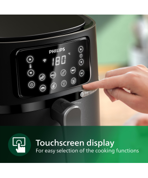 PHILIPS HD9285/90 Connected Airfryer XXL Series 5000 7.2L Heißluftfritteuse 2000 Watt Schwarz/Dunkles Silber