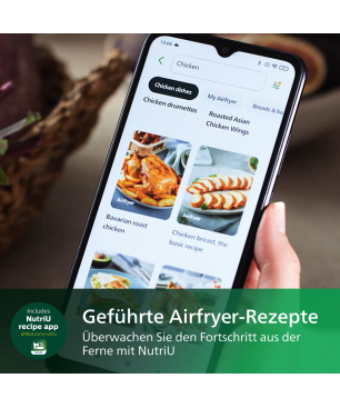 PHILIPS HD9285/90 Connected Airfryer XXL Series 5000 7.2L Heißluftfritteuse 2000 Watt Schwarz/Dunkles Silber