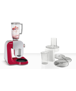 BOSCH MUM58720 Küchenmaschine Deep Red (Rührschüsselkapazität: 3,9 Liter, 1000 Watt)