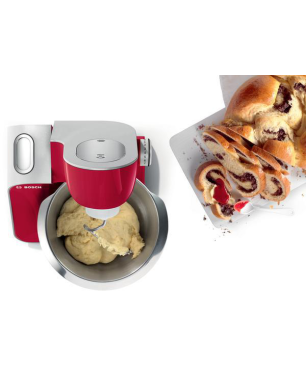 BOSCH MUM58720 Küchenmaschine Deep Red (Rührschüsselkapazität: 3,9 Liter, 1000 Watt)