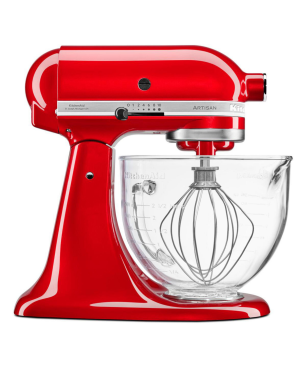 KITCHENAID 5KSM156ECA Küchenmaschine Liebesapfelrot (Rührschüsselkapazität: 4,83 Liter, 300 Watt)