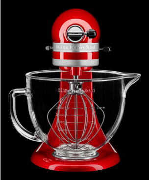 KITCHENAID 5KSM156ECA Küchenmaschine Liebesapfelrot (Rührschüsselkapazität: 4,83 Liter, 300 Watt)