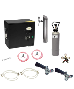 ICH-ZAPFE Set Zapfanlage, AS- 40, 2- ltg, Untertheke - Zapfkopf: ohne, 1 x 5 Liter Adapter