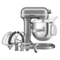KITCHENAID Artisan 6,6 Liter - 5KSM70SHXECU Küchenmaschine Kontur Silber (Rührschüsselkapazität: 6,6 Liter, 375 Watt) KITCHENAID Artisan 6,6 Liter - 5KSM70SHXECU Küchenmaschine Kontur Silber (Rührschüsselkapazität: 6,6 Liter, 375 Watt)