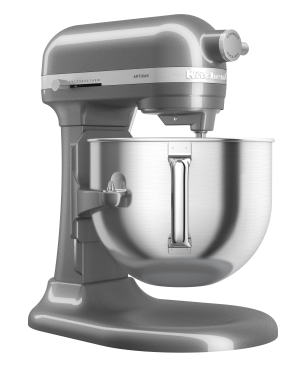 KITCHENAID 5KSM70SHXEMS Küchenmaschine Medallion Silber (Rührschüsselkapazität: 6,6 Liter, 375 Watt)