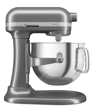 KITCHENAID 5KSM70SHXEMS Küchenmaschine Medallion Silber (Rührschüsselkapazität: 6,6 Liter, 375 Watt)