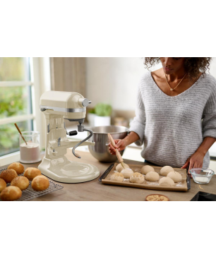 KITCHENAID 5KSM60SPXEAC Küchenmaschine Creme (Rührschüsselkapazität: 5,6 Liter, 375 Watt)