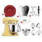 KITCHENAID 5KSM175PSECA Sparset inkl. 4 Zubehöre Küchenmaschine Pastellgelb (300 Watt)