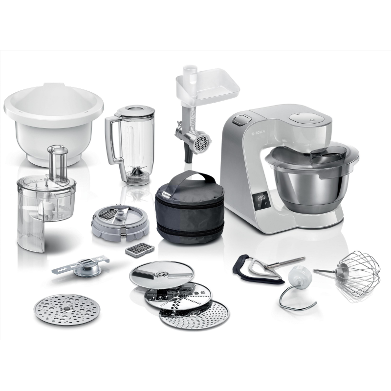 BOSCH MUM 5 XL 72 Küchenmaschine Mineral grey (Rührschüsselkapazität: 3,9 Liter, 1000 Watt)
