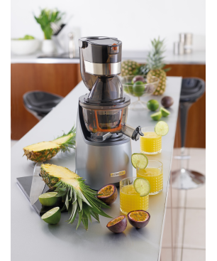 KENWOOD PureJuice Pro JMP800 SI Slow Juicer 240 Watt, Silber/Schwarz