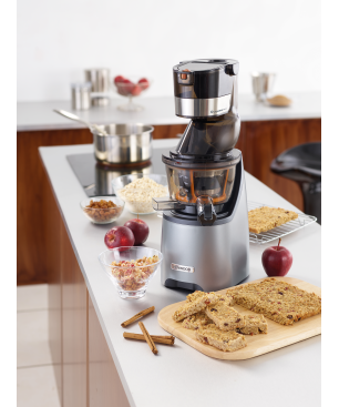 KENWOOD PureJuice Pro JMP800 SI Slow Juicer 240 Watt, Silber/Schwarz