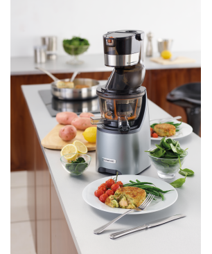 KENWOOD PureJuice Pro JMP800 SI Slow Juicer 240 Watt, Silber/Schwarz