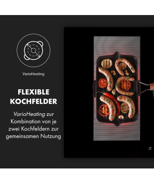 KLARSTEIN Delicatessa 90 Hybrid Induktionskochfeld (Kochfelder: 5)