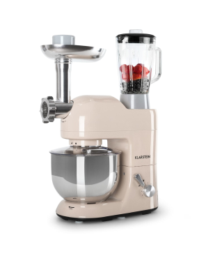 KLARSTEIN Lucia Morena Multifunktionsküchenmaschine Crème (Rührschüsselkapazität: 5,2 Liter, 2000 Watt)