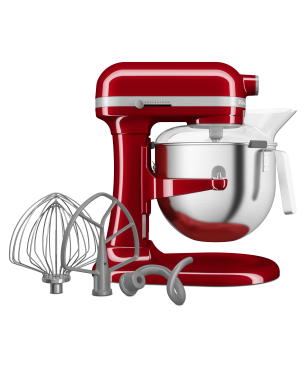 KITCHENAID 5KSM70JPXEER Küchenmaschine Empire Rot (Rührschüsselkapazität: 6,6 Liter, 375 Watt)