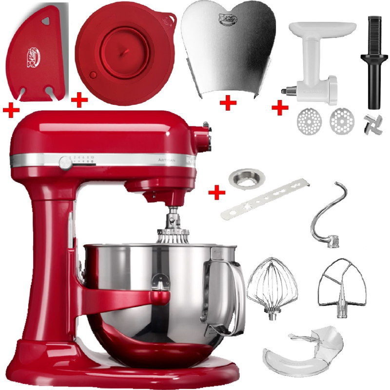 KITCHENAID 5KSM7580XEER Sparset inkl. 5 Zubehöre Küchenmaschine Empire Rot (Rührschüsselkapazität: 6,9 Liter, 500 Watt) KITCHENAID 5KSM7580XEER Sparset inkl. 5 Zubehöre Küchenmaschine Empire Rot (Rührschüsselkapazität: 6,9 Liter, 500 Watt)